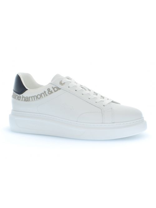 Scarpa uomo bianca in pelle con lettering logo HARMONT & BLAINE | EFM251011/5000